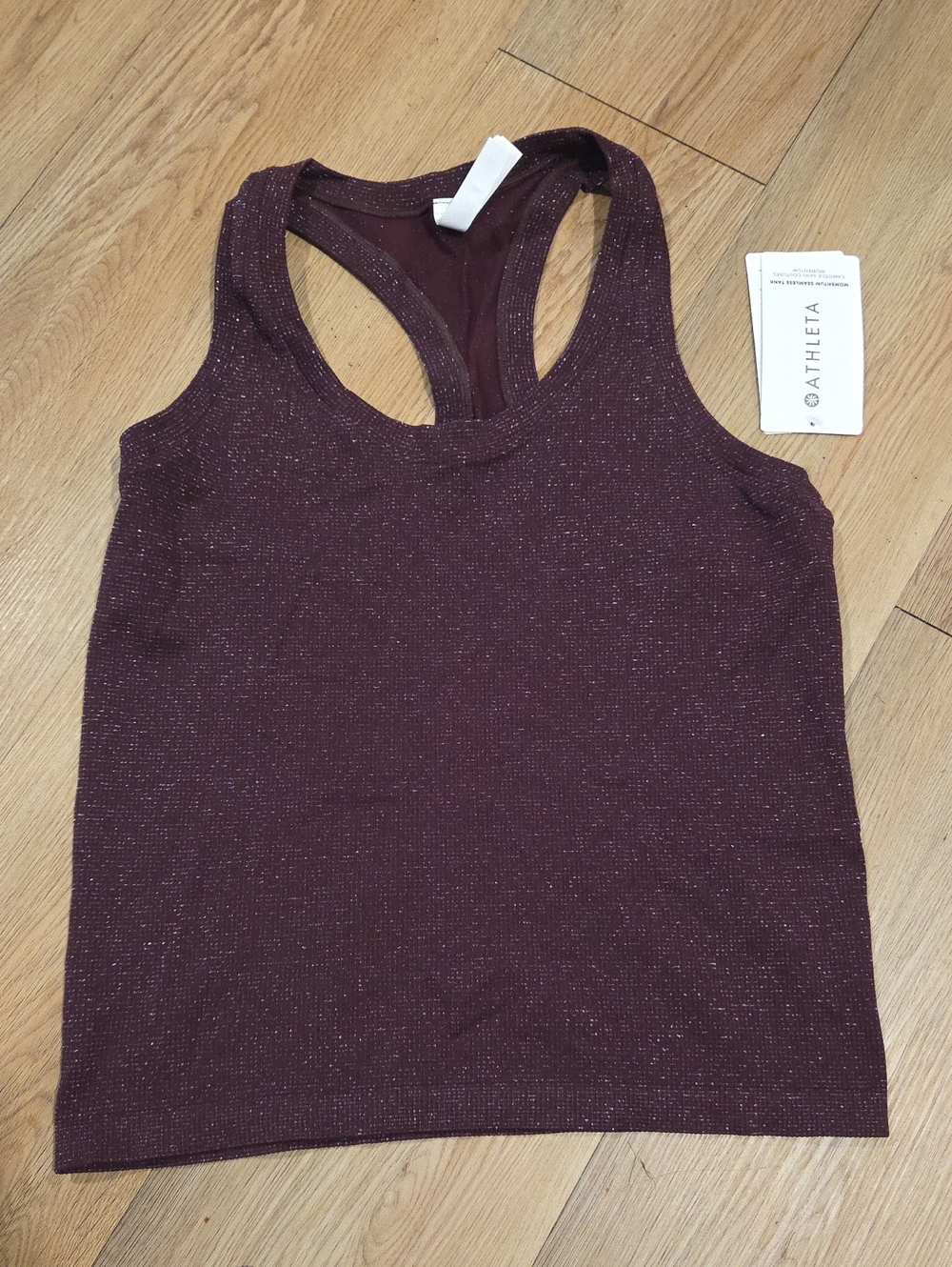 Athleta Burgundy Sparkle Racerback Tank